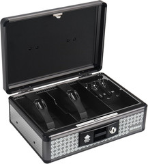 Cash Box with Lock, Money Box with Key Lock & Removable Coin Tray 8.85 * 5.3 * 1