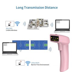 USB Wireless Barcode Scanner Handheld Laser 1D Reader 2.4GHz Cordless Scan