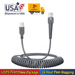 LS2208 Scanner Coiled Cable 3M For Zebra DS3508 DS2208 DS2208-SR DS8178 DS8108