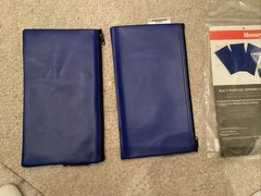 Honeywell 6503 Multipurpose Zipper Bank Deposit Money Bag Blue 11″ x 6″ 2 Pack