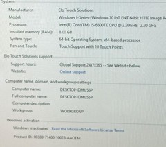 ELO ESY22i5 Touch Screen AiO POS i5/4GB 250GB SSD WiFi/BT Win 10 Scanner E971081