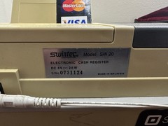 Swintec SW-20 Electronic Cash Register With Operators Manual & Case no key