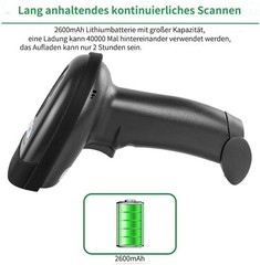 Bluetooth Barcode Scanner, Compatible with 2.4G Wireless & Bluetooth Function…