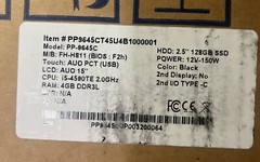 FEC PP-9645C POS Touch Terminal, 15”LCD Bezel Free, CPU i5-4590te 2.0GHz, NIB