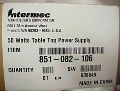 Intermec 50W Power Supply Adapter 12V 4.15A 120V Barcode Charger 851-082-106 New