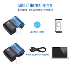 Bisofice MIni 58mm Portable Thermal Receipt Printer Wireless BT POS Printer J1O8