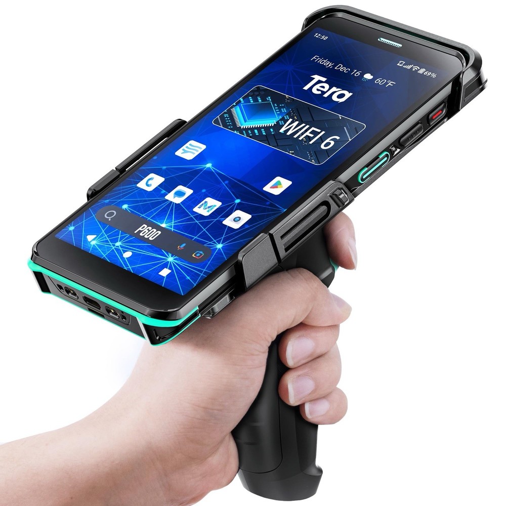 Tera Android 11 Barcode Scanner PDA with Pistol Grip Wi-Fi 6 Handheld Mobile NEW