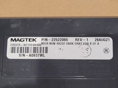 Magtek 22522065 Mini RS232 Dark Gray Check Reader
