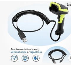 CAB-3600-UNC3 3M Coiled Cable For Zebra LI3608-SR LI3678-SR DS3608-ER DS3608-SR