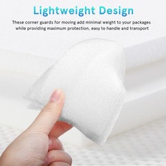 24Pcs Lightweight Epe Corner Protectors White for Carton Shipping Protection