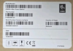 Zebra ZQ500 4-Bay Power Station w/Adapter P1063406-027 Zebra Mobile Printers NEW