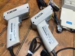 2 Symbol Percon LS2000MX Barcode Scanners w/ Cables Cradles & Power Wedges 10