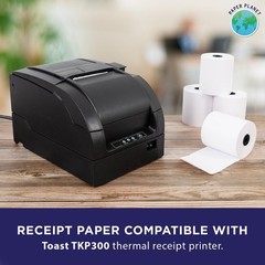 1-Ply White Bond Paper for Toast Kitchen Printer by Paper Planet | 20 Rolls |…