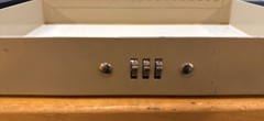MMF Industries Metal Cash Box w/Bill Tray-Combination Lock