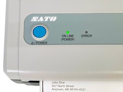 Easy-to-Use SATO CG412DT-LAN Direct Thermal Receipt Printer 300dpi No AC Adapter