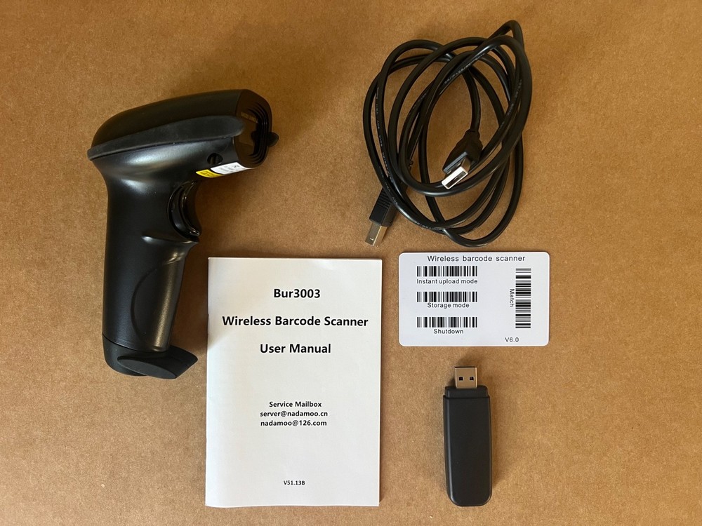 Wireless Barcode Scanner 328 Feet Range USB Laser Handheld