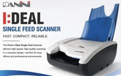 Panini I:Deal Single Feed Check Reader Scanner USB Interface w/Adapter WHITE NEW