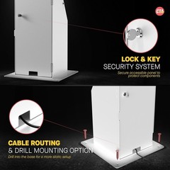 Self Service Kiosk POS Stand – CTA POS Kiosk with CPU & Printer Compartments for