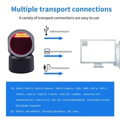 2D QR Barcode Scanner Symcode Omnidirectional Hands-Free Automatic Barcode Reade