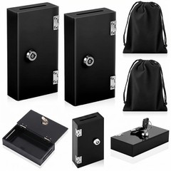 CroBlissful 2 Pack Acrylic Money Bank Box for Gambler, Winners Portable Safe …
