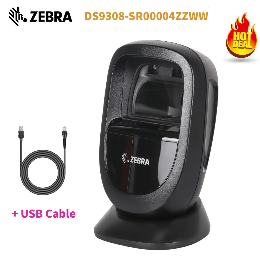 Zebra DS9308-SR00004ZZWW Desktop Hands-free 1D/2D Barcode Scanner w/USB Cable