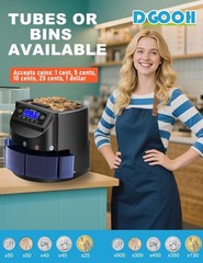 Coin Counter and Dollar Coin sorter with LCD Display, 300-coin Capacity, Supp…