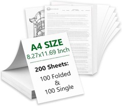 100 Sheets A4 Thermal Paper 8.27×11.69′ Thermal Paper(210 x 297 mm Portable
