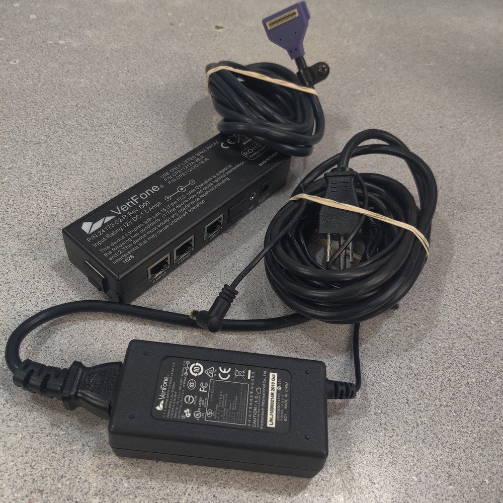 Verifone 24173-02-R Multiport Ethernet Switch Cable With Power Cord