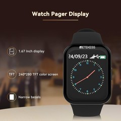 Restaurant Wireless Pager Calling System Waiter Watch & 10 Call Buttons Cafe Bar