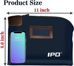 Upgraded Blue Cash Bag with Lock and Keys Secure Storage for Money Valuables