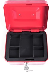 Portable Medium Steel Cash Box with Key Lock – Perfect for Home and Business