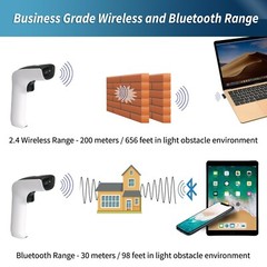 Wireless 2D Bluetooth Barcode Scanner: 3-in-1 Rechargeable 1D and 2D – QR Code