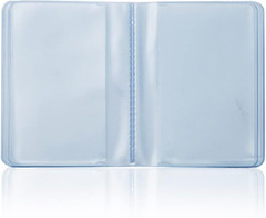 Plastic Wallet Insert Credit Card Holder Transparent (10 Page 20 Slots, 1 Pack)