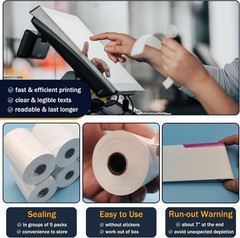 (50 Rolls) 2 1/4 x 50 Thermal Paper Rolls, BPA Free Thermal Receipt Paper Rol…