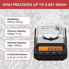 TADA Digital Coin Scale 100G/0.001G for Coin Collectors, Bank Tellers | Pocket M