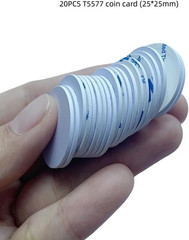 10PCS 25Mm 125Khz T5577 Rewritable RFID Coin Tag Adhesive Backed round Sticker