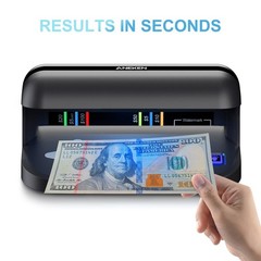 Counterfeit Bill Detector with UV LED Light & Card ID Detection – All Currencies