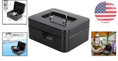 Compact Alloy Steel Cash Box with Secure Combination Lock – Lightweight Design