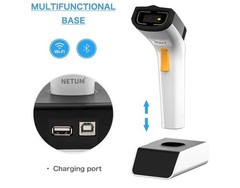 NETUM Wireless Wi-Fi 2D Barcode Scanner Connect 1D QR White DS2800