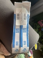 Currency Money Bands Self Sealing $100 Blue Bundle of 1000 Straps US Cash Bills