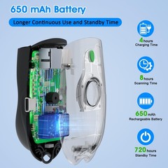 Bluetooth Barcode Scanner Mini 1D Portable 3-in-1 Wireless USB Wired Reader
