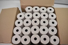 Lot of 49 Direct Thermal Receipt Paper Rolls White Unknown Length POS System