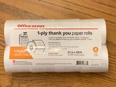 Office Depot 1-ply Thank You Paper Rolls-bright White, 8 Count