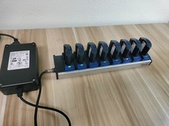 Intermec AC3 8 Socket Charger w/ 8 Li-ION Rechargeable Battery 7.4V & Adapter