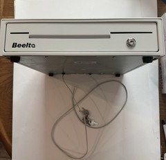 Beelta BK1313S 13” POS Cash Drawer White w/ Key RJ11 Printer