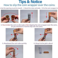 5-in-1 Coin Counter Sorter Tube U.S. Change Organizer Roller Holder