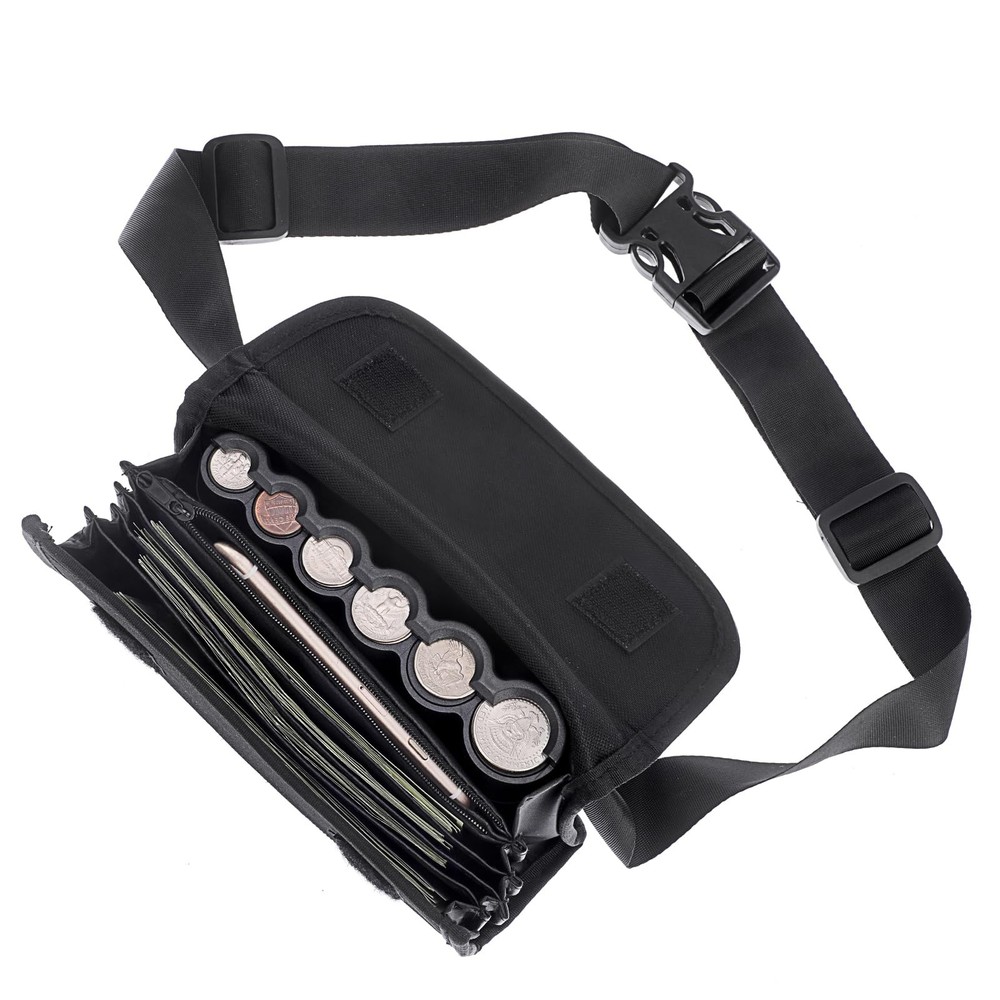 US Coin Holder Coin Dispenser, Fanny Pack with Banknote Waiters Purse Coin So…