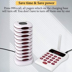 Retekess TD161 Wireless Paging Querying System 10 Buzzers Food Truck Clinics Bar