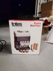 TOTES Coin Sorter #73590 – 4 Barrel Automatically Sorts 25c, 10c, 5c, 1c Coins