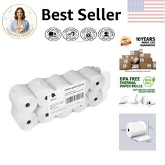 Shrink-Wrapped 10 Rolls BPA Free 3 1/8″ x 230′ Thermal Paper – Crisp Output